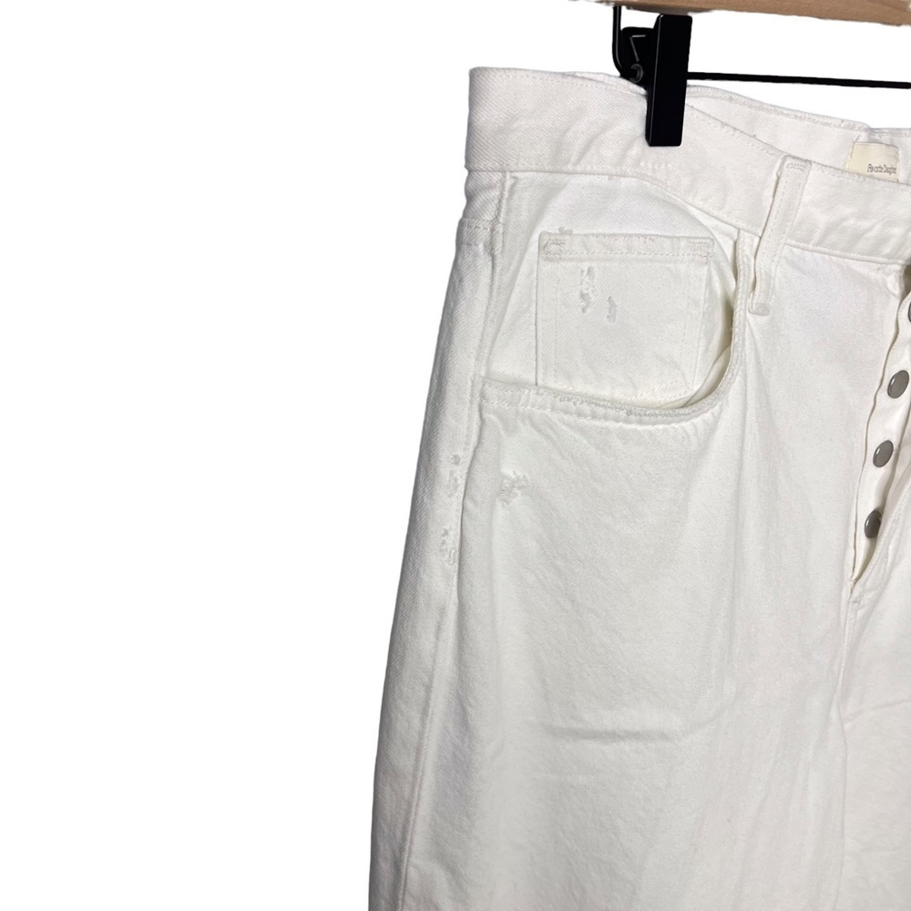 Favorite Daughter The Otto High Waist Boyfriend Jeans White Size 32 Distressed - Picture 10 of 14